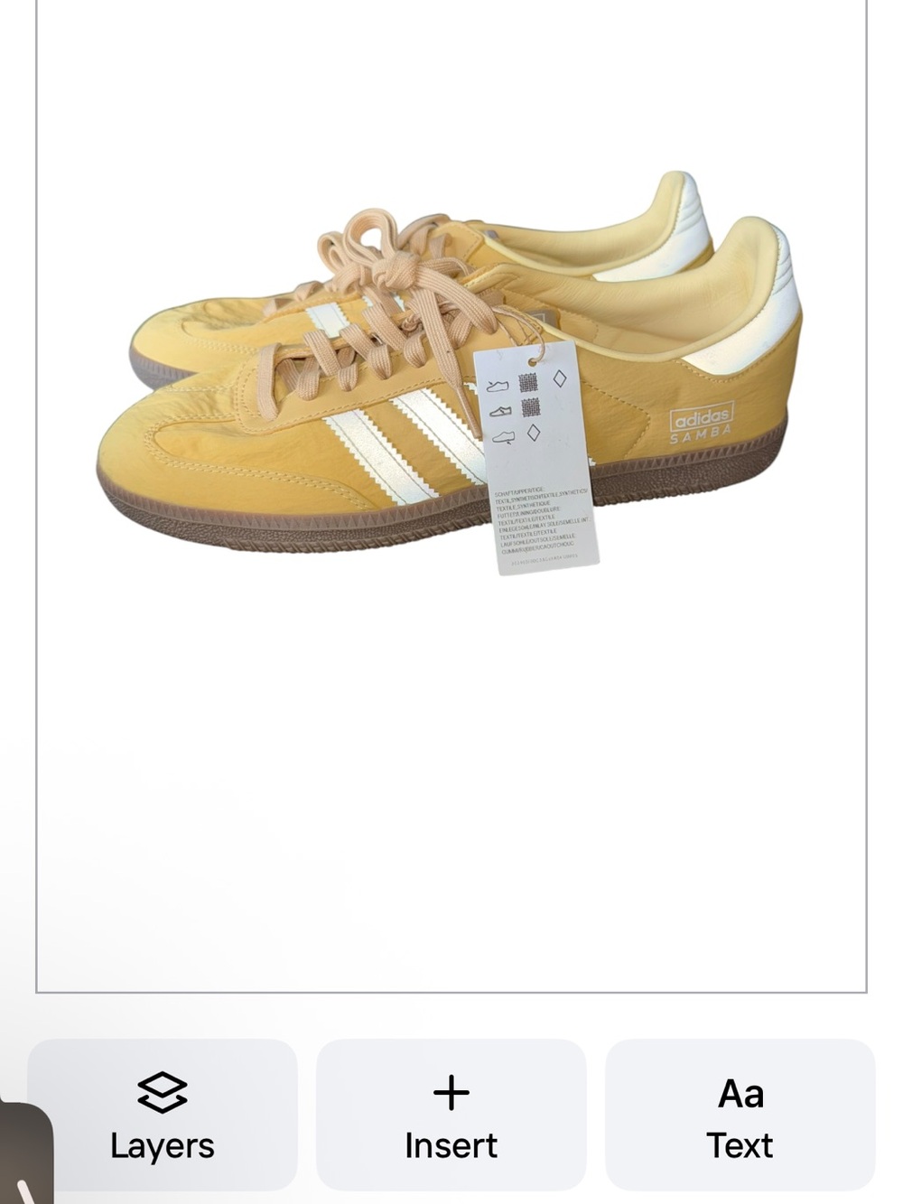 Adidas Samba OG Yellow Cream Sneakers Women’s 9 | Gum Sole Classic NWT - Picture 3 of 14